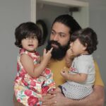 Radhika Pandit Instagram - Yash was a great boyfriend and is an even better husband.. but I see the best version of him... as a Father. Ayra, Yatharv (their Mama too) love u Dadda 😘 Happy Father's day to all the wonderful Fathers out there ❤ #radhikapandit #nimmaRP