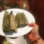 Radhika Pandit Instagram – Patholi.. my favourite traditional sweet made during Gowri Habba!! Coconut and jaggery mixture steamed in turmeric leaves! 
Yellarigu Gowri Habbada Shubhashegalu 🤗
#radhikapandit #nimmaRP