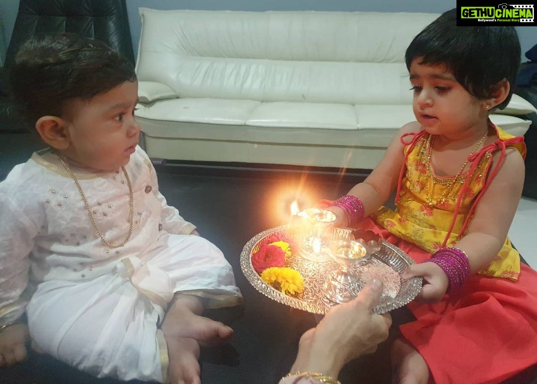 Radhika Pandit Instagram - Their first Rakshabandan 🥰 The precious bond between siblings is just priceless!! ❤ #radhikapandit #nimmaRP