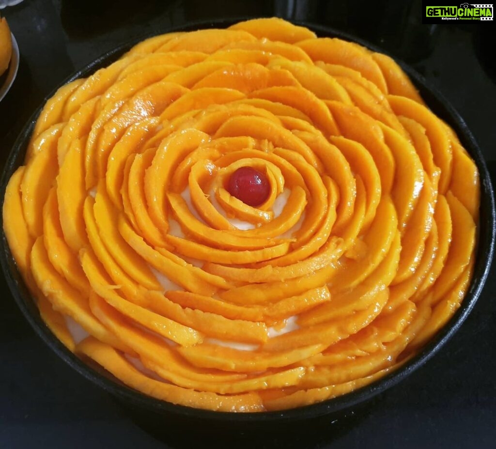 Radhika Pandit Instagram - Made this Mango Cheesecake when Ayra turned 18 months! Baked something after really long!! It felt good 😍 #nimmaRP #radhikapandit