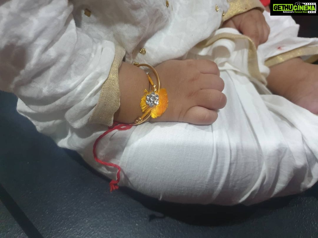Radhika Pandit Instagram - Their first Rakshabandan 🥰 The precious bond between siblings is just priceless!! ❤ #radhikapandit #nimmaRP