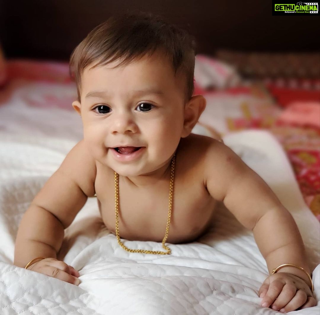 Radhika Pandit Instagram - Presenting the apple of my eye, the rainbow of our family.. and sure to be Mama's boy 😁 our lil Junior ❤ Do give him all your love and blessings!! #nimmaRP #radhikapandit