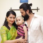 Radhika Pandit Instagram – Mr and Mrs Yash.. with a totally kissable head in between 😃

P.S : She surprised us all by staying so calm throughout the process! I think I was freaking out the most!! #nimmaRP #radhikapandit