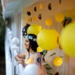 Radhika Pandit Instagram - My girl gang threw a Surprise Baby shower for me!! It was Fabulous.. with a Bee theme 🐝 Thank you to all the Aunties to Bee for this BEE..AUTIFUL shower♥️!! Love u guys 😘 Styling : Saniya Sardhariya Prathiba (Yellow Bell) Make up : Vanitha Photographer: Manish photography