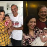 Radhika Pandit Instagram - U make us believe in fairytale relationships!! Thank you for being the Best parents and the Bestest Grandparents 😘 love u Pappa n Ma. HAPPY ANNIVERSARY ♥️ #radhikapandit #nimmaRP