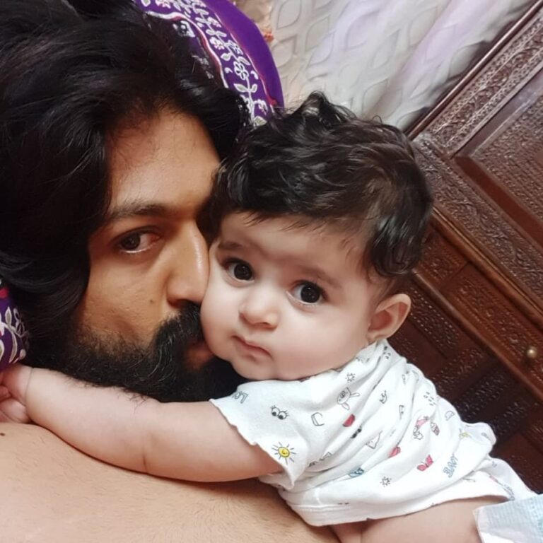 Radhika Pandit Instagram - I know these tiny hands are wrapped around her first and forever Superhero, the one who will never ever let her down ♥️ Happy Father's Day to all the amazing Superheroes out there!! 😊 #radhikapandit #nimmaRP