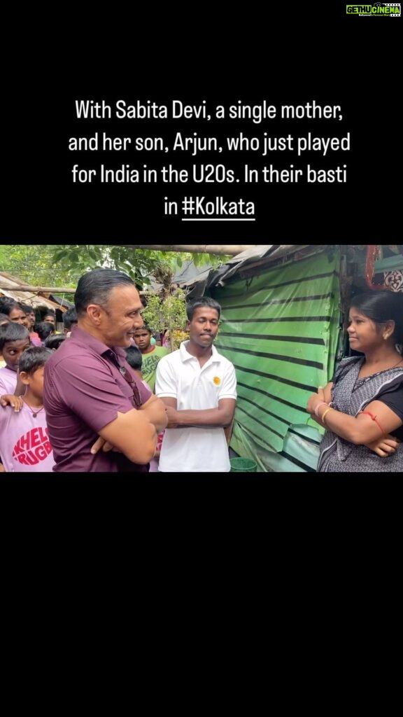 Rahul Bose Instagram - One of the many incredible stories of children in straitened circumstances rising, conquering odds and playing for their country. That’s Arjun Mahato’s story. Thank you @futurehopeindia and the @khelorugby initiative for making me meet Sabita Devi who was so proud of her son she couldn’t stop her tears. This country…❤️
