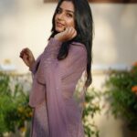 Rajisha Vijayan Instagram - Feeling like lilacs 💜 @ashwinimathoor_couture love love love this lehenga 😘