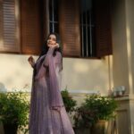 Rajisha Vijayan Instagram - Feeling like lilacs 💜 @ashwinimathoor_couture love love love this lehenga 😘