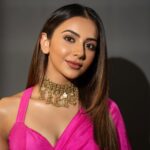 Rakul Preet Singh Instagram - Lights camera action 💕 Outfit @ekayabanaras Necklace @sachdeva.ritika Rings @abhilasha_pret_jewelry Styled by @anshikaav Assisted by @bhatia_tanisha Make up @im__sal Hair @aliyashaik28 Shot by @deepak_das_photography
