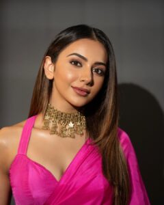 Rakul Preet Singh Instagram - Lights camera action 💕 Outfit @ekayabanaras Necklace @sachdeva.ritika Rings @abhilasha_pret_jewelry Styled by @anshikaav Assisted by @bhatia_tanisha Make up @im__sal Hair @aliyashaik28 Shot by @deepak_das_photography