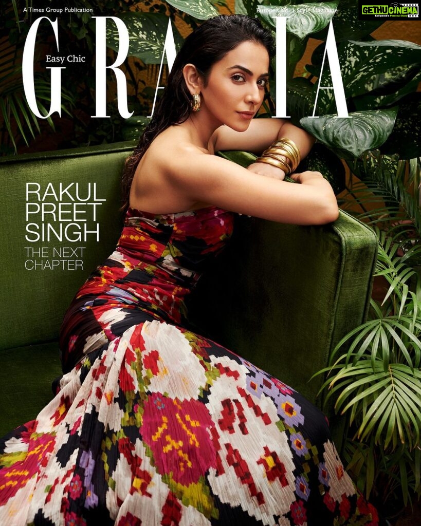 Rakul Preet Singh Instagram - With a slew of projects across industries, actor Rakul Preet Singh has had quite the busy year, and is all set for her next chapter. We sit down with the actor to discuss her journey so far, her take on working across industries, and what she wishes to do in the coming year. Rakul is wearing a strapless pleated gown, Saaksha & Kinni; malachite hoop earrings, Tribe Amrapali; stackable bangles, Ritika Sachdeva Photograph: Manasi Sawant Fashion Stylist: Nishtha Parwani Words: Samreen Tungekar Make-up: Salim Sayed Hair: Aliya Shaik Assisted by (styling): Karena Vinaik, Yasha Choraria Production: Varun Shah Location Courtesy: The Love Fools, Bandra #GraziaIndia #RakulPreetSingh #RakulPreet #DigitalCover #Bollywood #Actor