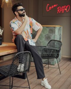 Ram Pothineni Instagram - For #Skanda promotions..

#skandaon28september 

Styled by - @ashwin_ash1 & @hassankhan_3 
Style team - @avinash_kajjam
Outfit - @shivanandnarresh
Pics - @arifminhaz
Footwear - @louboutinworld
Glasses - @burberry
Shot at - #casarapo
