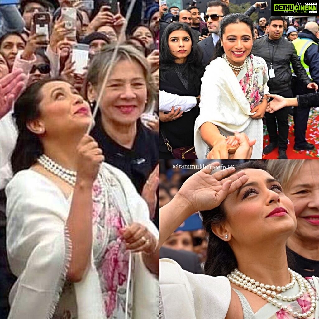 Rani Mukerji Instagram - Rani hoisting the Indian flag at Melbourne 🥰🇮🇳. She looks so beautiful, I love her vibrant smile. The amount of pride I have for my ancestral home is just never ending. Bharat Mata Ki Jai. Vande Mataram. JAI HIND 🇮🇳! I’m proud to be Indian and Muslim! This is not Rani btw, Rani is Hindu. But I am proud to be Muslim and Indian. I stand with India 🇮🇳. But this doesn’t mean I hate Pakistanis or Pakistan. I don’t want war to happen, I don’t want innocent men and women and KIDS to die in a conflict where they don’t want to get hurt. Those terrorists, they aren’t Muslim. They aren’t even human. They are horrible. I’m tired of seeing all over this Bollywood fan base Islamophobic comments or saying “Muslims aren’t loyal to India”. I hate to bring politics into this but let me say this. I LOVE INDIA. I LOVE BHARAT. HINDUSTAN. INDIA. And those terrorists deserved it. And deserve a horrible death. But Pakistanis who have had nothing to do with it, who want to simply live their life are innocent. Are we really gonna drag a war and hurt innocents? Is that your ahimsa/nonviolence values? Isn’t that going against it? And for my Muslim folk, it goes against Islam. Remember “if you kill a man, it shall be looked as if you killed all of mankind”... let that sink in.