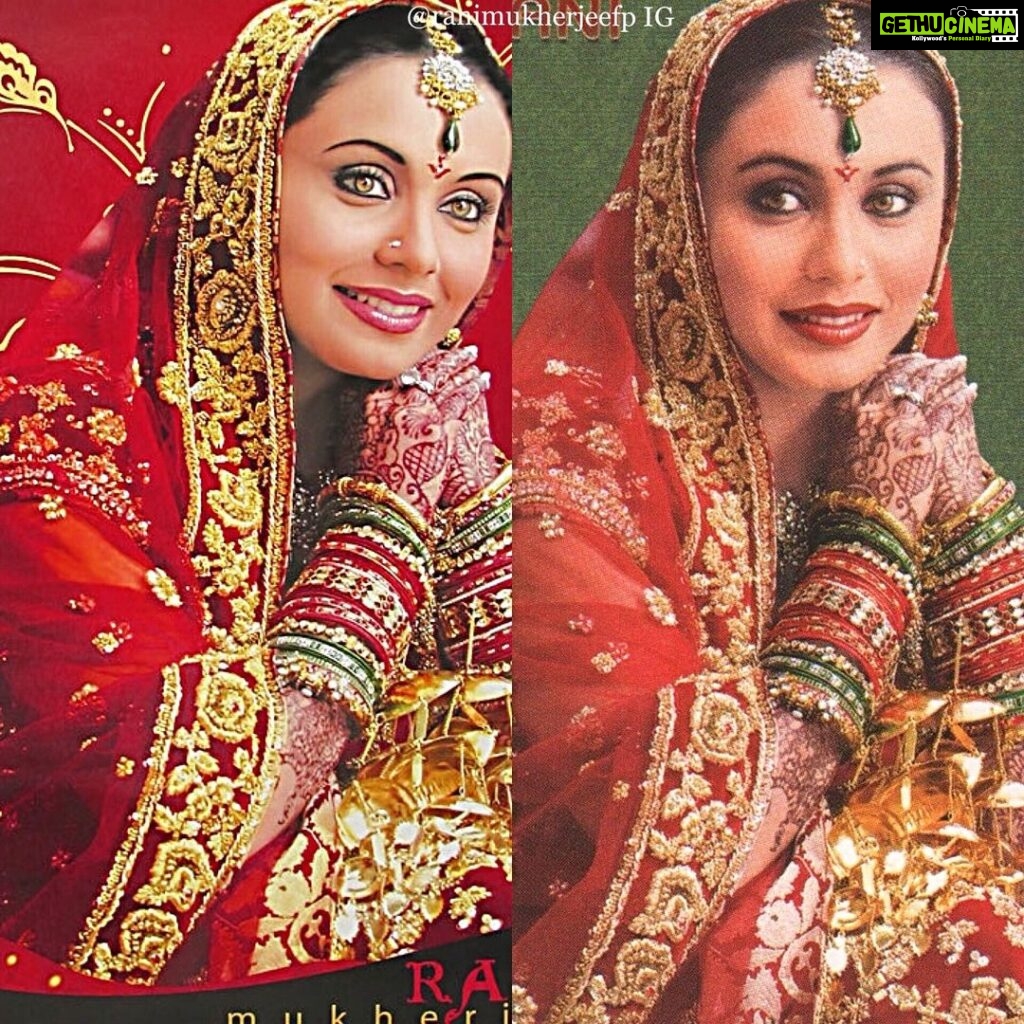 Rani Mukerji Instagram - Mashallah, she’s o stunning 💘😍! Unseen pictures of Rani in the bridal attire she wore as Maya Talwar in Kabhi Alvida Naa Kehna ❤️😭