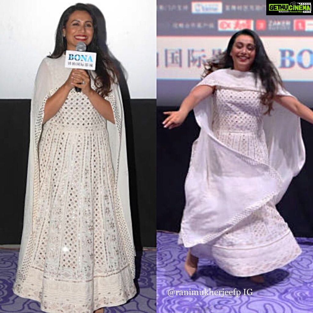 Rani Mukerji Instagram - Honestly what a cutie 😍! She looks so good in that white dress, exactly a super model! And her smile is absolutely priceless ❤️