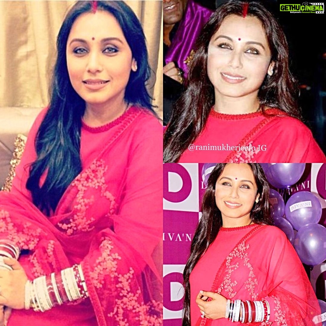 Rani Mukerji Instagram - Sorry for not posting, I needed a short break, sorry ❤️. Anyways, throwback to Rani’s first post-marriage appearance, that sindoor is poppin’ and she’s slaying those chooda!! She looks so good in red, and her hair is so gorgeous, my love for her is endless ❤️❤️