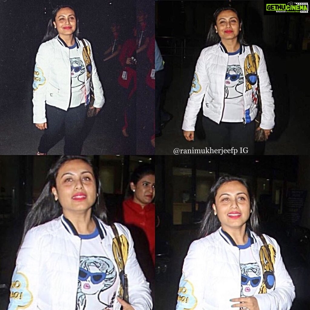 Rani Mukerji Instagram - Rani sported at the airport and my my she’s gorgeous 🥰🔥! She looks so good and damn that smile and hair ahhh 😍