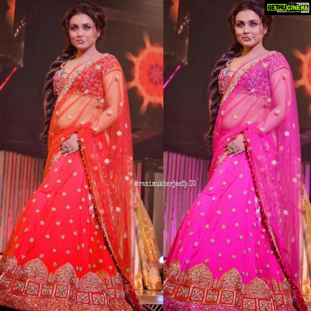 Rani Mukerji Instagram - She’s a maharani, that’s for sure 😍! Seriously, such beauty in such a graceless manner! Comment below which color do you prefer, orange or pink ⬇??
