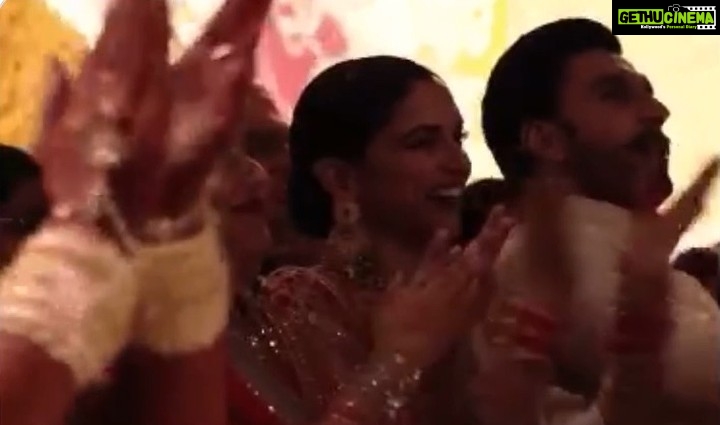 Rani Mukerji Instagram - Check this out! Rani spotted with Deepika and Ranveer at Isha Ambani’s wedding! SHE WAS THERE! She didn’t pose for the paparazzi tho :(