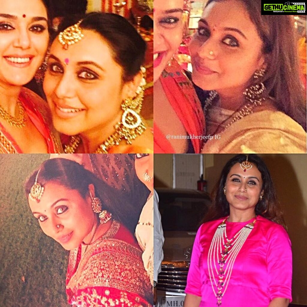 Rani Mukerji Instagram - In honor of all the Diwali parties happening (SRK’s) which one has been your favorite Diwali look over the years ❤️? Also, please stop getting mad at Rani for not going to SRK’s Diwali bash. @bhumikachheda @jyotimukerji @myiesha_mukerji @raja_ram_mukerji please explain why she hasn’t come. We are all confused. Until then EVERYONE STOP BLAMING RANI AND HATING ON HER THANKS( UPDATE! Rani will not be attending Durga Puja or Diwali this year because of her father’s demise and her grief/custom of respecting that. Please respect Rani for doing so. We love you Rani! ❤️)