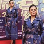 Rani Mukerji Instagram - Rani at China today, at Hichki’s premiere ❤️. Her dress in Chinese print, looks so gorgeous ❤️🤩