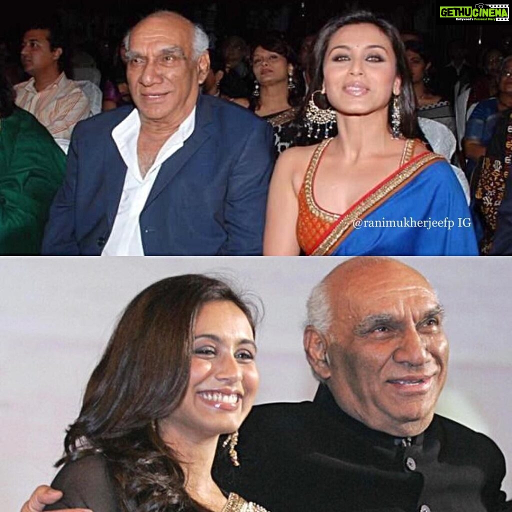 Rani Mukerji Instagram - Happy birthday to Yash Chopra, May he Rest In Peace ❤️. His films like DDLJ and Veer Zaara will live on forever and ever! (Just watched Thugs of Hindostan trailer, all I can say is SHOOK!)