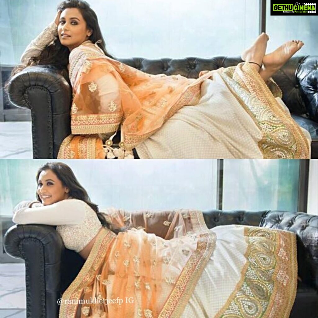 Rani Mukerji Instagram - Gorgeous 😍! That lehenga looks so good on her, and gosh I just love how she is R A D I A T I N G 🔥🔥! Love Rani with all my heart ❤ Sorry for my inactivity, senior year be: busy.