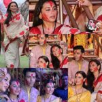 Rani Mukerji Instagram - SINDOOR KHELAAAA! Happy Vijayadashmi everyone, god, Ive been so busy I have not been anle tp post and spam as much as in the past. This Durga Puja has been the best and I am so happy to see KARAN KAJOL AND RANI! Love it so much 😍😍😍😍😍😍!