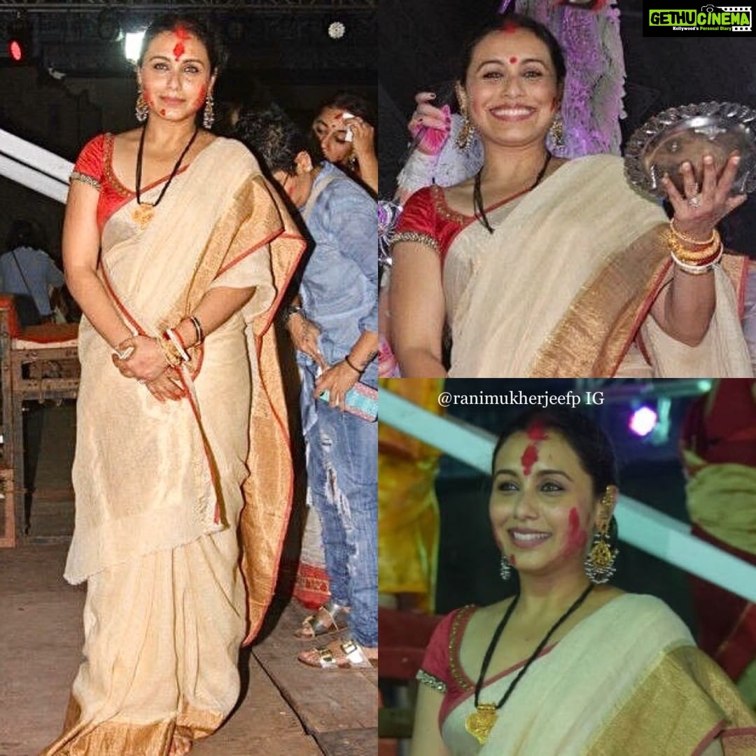 Rani Mukerji Instagram - Sindoor Khela 2017 š! A little sad that last year Rani wasnāt at the pandals (due to her fatherās demise) but Iām excited cause sheāll be back! AND since itās Navratri...MEANS DURGA PUJA IS COMING SOON. I CANNOT WAIT šš¤©