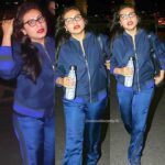 Rani Mukerji Instagram – Rani spotted last night at the Mumbai aiport 😍. Damn baby is looking amazing in the blue tracksuit and her hair is just gorgeous 🔥! I’m so happy to see her again, LOVE YOU RANI ❤️ Mumbai Airport