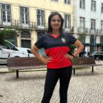 Ranjani Raghavan Instagram - ಪಕ್ಕ ಈ ಸಲ ಕಪ್ ನಮ್ದೇ!! ❤️ Best wishes to @royalchallengersbangalore and to the unconditional supporters @rcbfans.official #ipl2023 #rcb #rcbfans #royalchallengersbangalore #rcbjersey Lagos Algarve Portugal