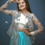 Ranjani Raghavan Instagram - Blue blue sky blue.. god bless you! 🦋@shimmer_designer_studio @trendzzz___point @pkstudiophotography