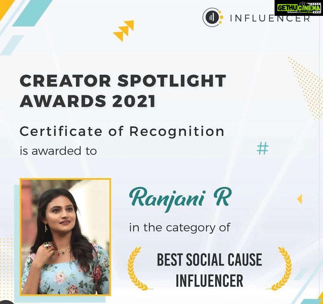 Ranjani Raghavan Instagram - ಈ ವರ್ಷದಲ್ಲಿ ಸಿಕ್ಕ ಮೂರನೇ ಅವಾರ್ಡ್🤩 ಸಧ್ಯ! social media ದಲ್ಲಿ ಅಷ್ಟೇನು time waste ಮಾಡ್ತಿಲ್ಲ ಅಂತ ಸಮಾಧಾನ ಆಗ್ತಿದೆ😉 Thank u! @influencer.in 🤗