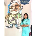 Ranjani Raghavan Instagram – Fangirl 👧 @poornachandra.tejaswi.kp 
Wearing – @_rathnams_ 💙 Bahuroopi Book Hub