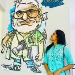 Ranjani Raghavan Instagram - Fangirl 👧 @poornachandra.tejaswi.kp Wearing - @_rathnams_ 💙 Bahuroopi Book Hub