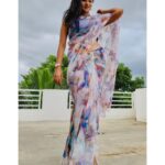 Ranjani Raghavan Instagram - 🦋🌥 Saree by - @adornelegance PC - @sowdhamini_ramya 😘