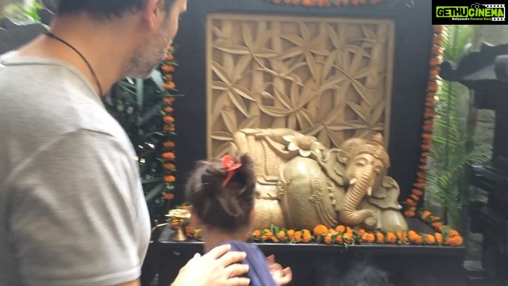 Raveena Tandon Instagram - Our family Ganpati celebrations down the years .. ππ»πΈποΈπΈππ» Lil @rashathadani and #ranbirvardhanthadani β₯οΈ Bandra West