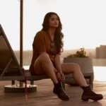 Reeshma Nanaiah Instagram - Finding calm and contentment in the glow of the setting sun. ☀️