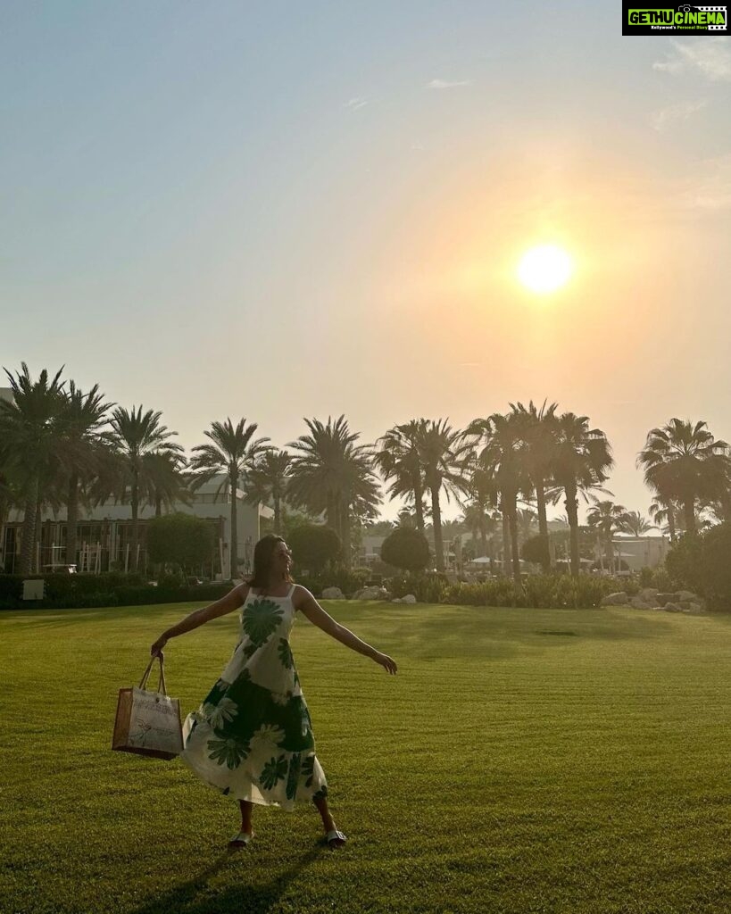 Reeshma Nanaiah Instagram - Golden hour✨🌅🌊 Park Hyatt Saadiyat Island