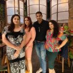 Rekha Krishnappa Instagram - Four of us, creating a scene at @thesceneblr ❤️ cheesseeeeyyyyy rite??? 😜😜😜 #celebration #familydinner #familyfun #familytime #funtimes The Scene Bengaluru
