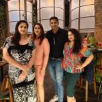 Rekha Krishnappa Instagram - Four of us, creating a scene at @thesceneblr ❤️ cheesseeeeyyyyy rite??? 😜😜😜 #celebration #familydinner #familyfun #familytime #funtimes The Scene Bengaluru
