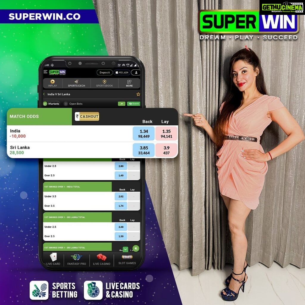 Reyhna Malhotra Instagram - Ind 🇮🇳 vs SL 🇱🇰 in the #AsiaCup FINALS! Register on SUPERWIN now for a Rs1000 bonus! HURRY, last day to avail this bonus!! 🎁 350% instant first deposit bonus 👯‍♀ 15% referral bonus on EVERY DEPOSIT 🏆 exclusive lossback and loyalty benefits Sign up NOW! 🏏⚽🎾🃏🎰 #SUPERWIN #Asiacup #2023Asiacup #INDvBAN #BANvIND #playandwin #play2win #freeoffer #signup #Cricket #Football #Tennis #CardGames #LiveCasino #WinBig #BestOdds #SportsOdds #CashInPlay #PlaytoWin #PlaySmart #PremiumSports #OnlineGaming #PlayWithSUPERWIN #JackpotAlert #WinningStreak #LiveAction