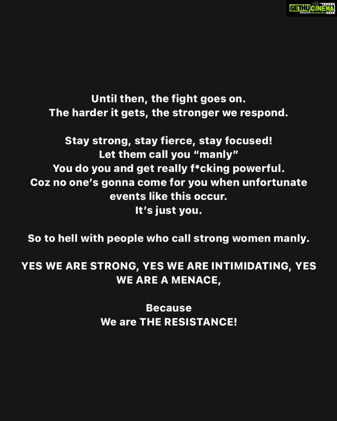 Ritika Singh Instagram - In light of recent events