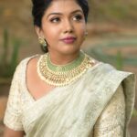 Riythvika Instagram – Makeup & styling : @sandy_de_stylist_

Photography: @sathyaphotography3

Hairstylist @sanvy_makeoverartistry

Outfit : @ishithaa_design_house

Jewellery : @fineshinejewels