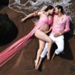 Rochelle Rao Instagram - Unplanned Beach Barbie & Ken Moment! Some of my best memories have been on this beach, And my most iconic shoots have been on the beach.. Wether it was my Femina Miss India Calendar or My Kingfisher Calendar.. So I was overjoyed to have this moment to share with @keithsequeira … A moment where I felt just like my old self, while celebrating & welcoming the new roll I’m about to take on! @soondah_wamu was somewhere in-between concern for me & creative genius while Keith found it very hard to stop being the doting husband & dad & lie down for a moment to get this shot! Thank you both for going along with my madness and giving this to be Mom the picture she dreamed off! #kero #beachbaby