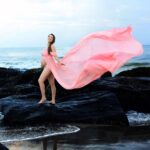 Rochelle Rao Instagram - We stood on this same beach 5 years ago and vowed to spend the rest of our lives together, today we watch the sun rise on the horizon as this new phase dawns in our lives. Our little blessing is on the way! This was honestly a surreal moment when our dear friends like Photographer @soondah_wamu and designer @anjkreations went above and beyond to help us create the perfect shot at our favourite spot! It was one of those moments when the reality and gravity of parenthood sunk in, and we just couldn’t be more grateful to all who made it possible. Special mention to @paloma_rao @divyapandurangam Nawaz & Sarah for all the help! And most importantly thank you to you our dear #instafamily for all the love you have showered on us, we are just overwhelmed!