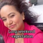 Roopal Tyagi Instagram - Tag karo us insaan ko jise kaam se fursat nahi mili 🫢🫣 👇🏼 #expectationvsreality #longweekendplans #roadtrip #office #workload #nooffs #work