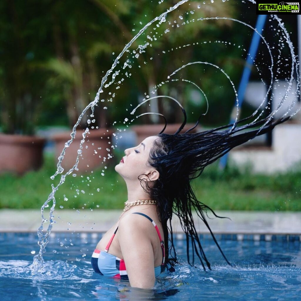 Roshmi Banik Instagram - If you are testing my waters, you better know how to swim! . . . . . . . 📸 @aakash.nair_goa.photographer . . . . #roshmibanik #bikini #photoshoot #friday #pool #waterbaby #love #romantic #hot #picoftheday #igers #instagram #bollywood
