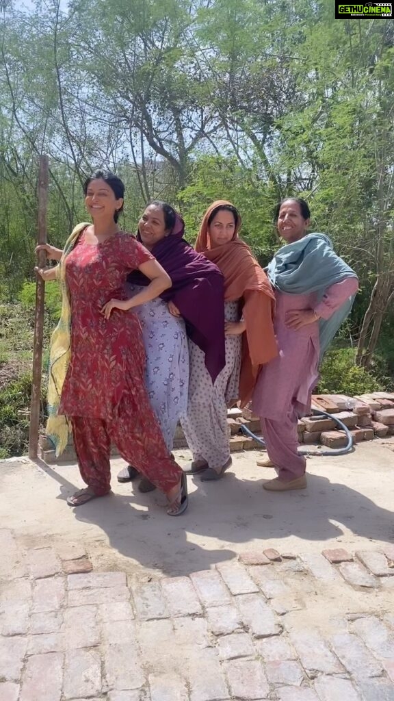 Rubina Bajwa Instagram - With my leading ladies! Missing @nirmalrishiofficial ji and @neerubajwa #buhebariyan releasing September 15